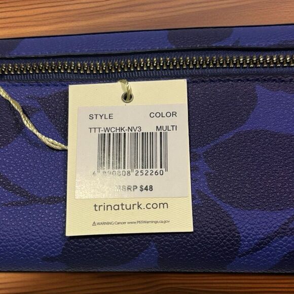 Trina Turk Tri-Fold Wallet NWT Purple Vegan Leather MSRP $78 - Picture 5 of 5